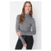 Trendyol Gray Premium Yarn / Special Yarn Basic Knitwear Sweater