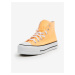 Oranžové dámské kotníkové tenisky na platformě Converse Chuck Taylor All Star Lift