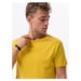 Buďchlap Jednoduché tričko v hořčicovém provedení S1370