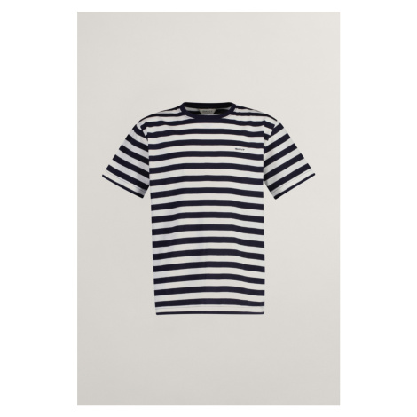 TRIČKO GANT STRIPED SHIELD T-SHIRT EVENING BLUE