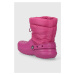 Dětské sněhule Crocs Classic Lined Neo Puff růžová barva