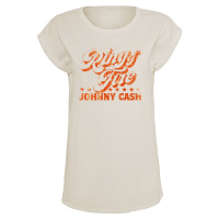 Johnny Cash Ring Of Fire Dámské tričko krémová