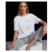Pyžamové tričko karl lagerfeld unisex logo pyjama t-shirt bílá