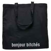 Bonjour Bitches Oversize plátěná taška černá