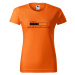 DOBRÝ TRIKO Dámské tričko s potiskem Snažím se tě pobrat Barva: Oranžová