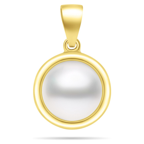 Brilio Silver Minimalistický pozlacený přívěsek s pravou perlou PT89Y