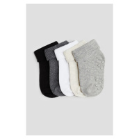H & M - 5 párů protiskluzových ponožek - šedá