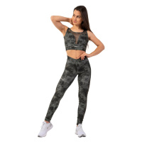 Dámské legíny Nebbia EKO leggings „Breathe“ mesh 400 camo green S