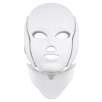Palsar 7 Ošetřující LED maska na obličej a krk bílá (LED Mask + Neck 7 Colors White)