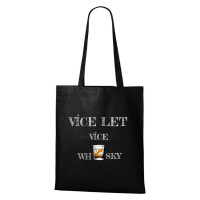 DOBRÝ TRIKO Nákupní taška s potiskem Více whisky Barva: Černá
