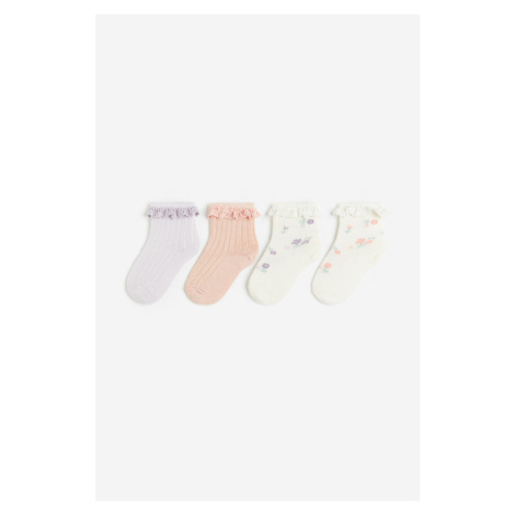 H & M - Ponožky 4 páry - fialová H&M