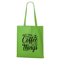 DOBRÝ TRIKO Bavlněná taška s potiskem Coffee Barva: Apple green