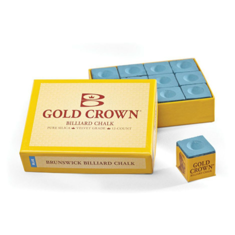 Kulečníková křída Brunswick Gold Crown 12ks, modrá