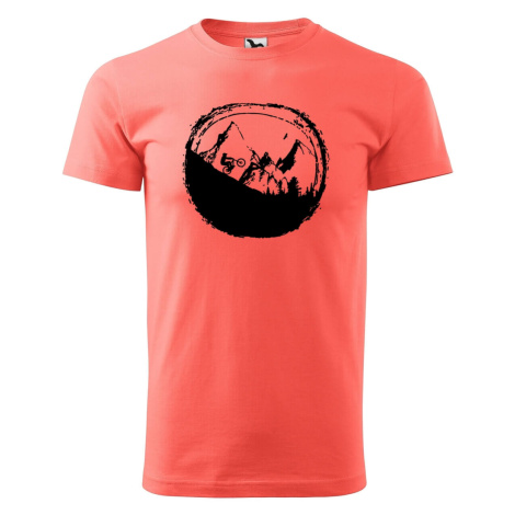 DOBRÝ TRIKO Pánské tričko s potiskem Hory a kolo