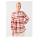 LC Waikiki Women's Crew Neck Plaid Long Sleeved Tunic