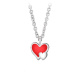 JVD Romantický stříbrný náhrdelník Dvě srdce SVLN0430SH2SM38 (řetízek, přívěsek)