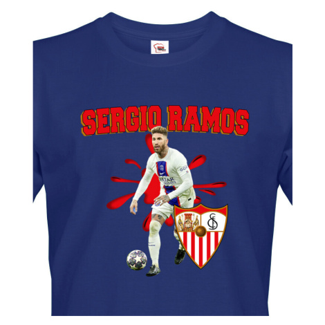 Pánské tričko s potiskem Sergio Ramos -  pánské tričko pro milovníky fotbalu BezvaTriko
