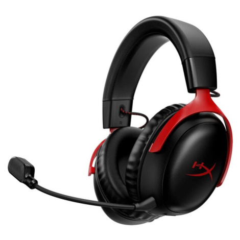 HyperX Cloud III bezdrátový herní headset červený