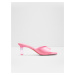 Růžové dámské lesklé pantofle na nízkém podpatku ALDO Posie