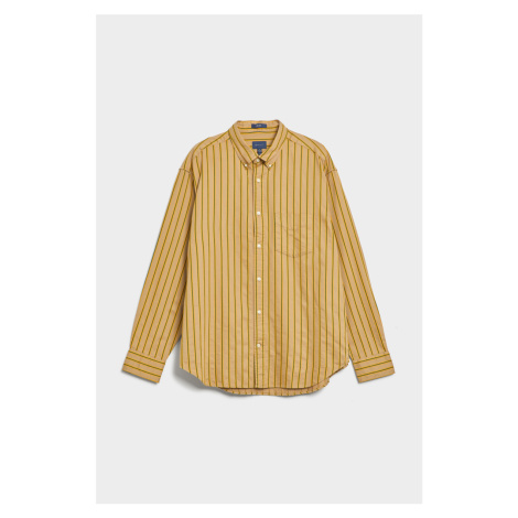 KOŠILE GANT D1. REL DOBBY STRIPE SHIRT hnědá