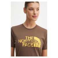 Bavlněné tričko The North Face Tee -Seasonal Logo Pack hnědá barva, NF0A89CT1OI1