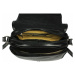 Černá kožená kabelka přes rameno Floriano Nero