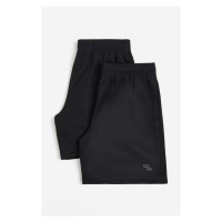 H & M - Sportovní šortky z materiálu DryMove™ 2 kusy - černá