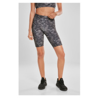 Ladies High Waist Camo Tech Cycle Shorts - dark digital camo