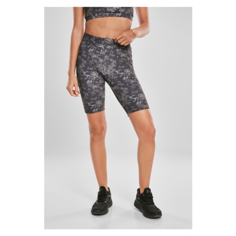 Ladies High Waist Camo Tech Cycle Shorts - dark digital camo Urban Classics