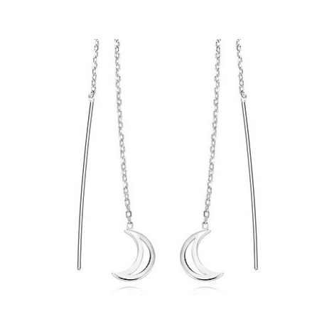 Agato Dlouhé stříbrné náušnice s měsícem AGT-E044V (Ag925/1000, 1,22 g)