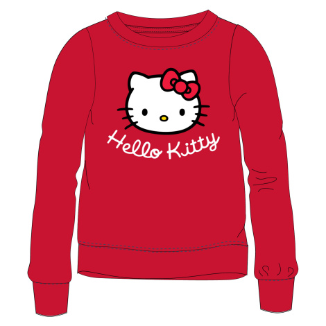 Hello Kitty licence Dívčí velurová mikina Hello Kitty 52182356, červená Barva: Červená