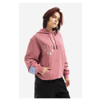Bavlněná mikina MCQ dámská, růžová barva, s kapucí, s aplikací, 624727RST865005-PINK