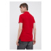 Bavlněné polo tričko Superdry červená barva, s aplikací