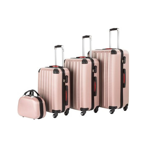 Cestovní kufry Pucci sada 4 ks růžová zlatá tectake