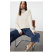 Trendyol Beige Crop Turtleneck Knitwear Sweater