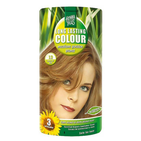 HENNA PLUS Přírodní barva na vlasy 7.3 Sytě zlatá blond 100 ml HennaPlus