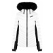 Colmar L.DOWN JACKET + F Dámská péřová lyžařská bunda s pravou kožešinou, bílá, velikost