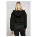 Ladies Short Oversized Sherpa Jacket - black