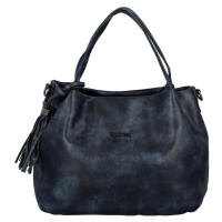 Trendy dámská koženková kabelka Coveri Maillo, tmavě modrá