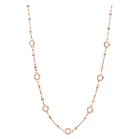 Rosato Módní bronzový náhrdelník s kroužky na přívěsky Storie RZC011