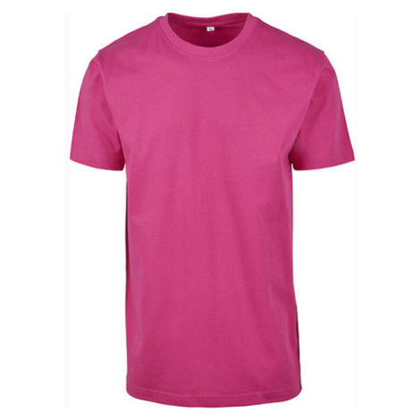 Build Your Brand Pánské tričko s kulatým výstřihem BY004 Hibiskus Pink