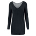 Urban Classics Ladies Fine Knit Oversize V-Neck Sweater Dámská mikina černá