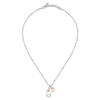 Morellato Půvabný bicolor náhrdelník Cat&Heart Mascotte SAVL05