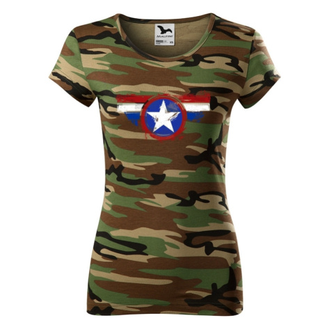 Dámske tričko pro milovníky Marvelovek -  Kapitán Amerika BezvaTriko