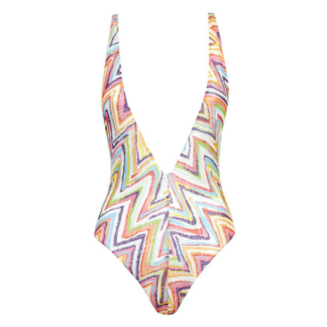 Plavky missoni one piece printed irregular chevron