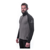 SENSOR COOLMAX THERMO pánská mikina zip steel gray/černá