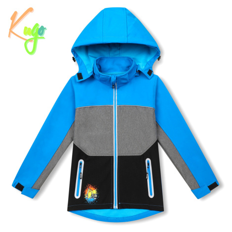 Chlapecká softshellová bunda KUGO HK3122, modrá Barva: Modrá