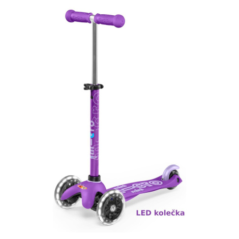 Micro - Mini Deluxe LED Purple - Dětská koloběžka
