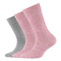 Camano ponožky pink melange 3-pack organic cotton