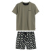Pánské krátké pyžamo Atlantic Blazy Tom NMP-368 Khaki